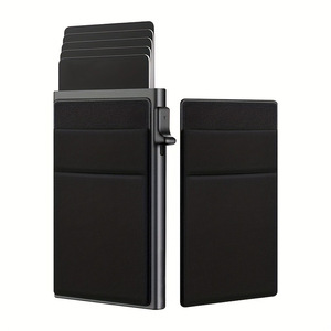 RFID Aluminium Métal Anti-Vol Style D'affaires Portefeuille Mince Minimaliste Banque Carte <span class=keywords><strong>De</strong></span> Crédit Cas avec Poussoir Latéral Pop-Up Caractéristique - Product Image 5