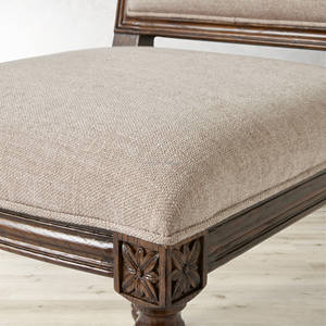 كرسي جانبي منجد من البلوط المصمت على الطراز الفرنسي من القرن 18 أثاث منزلي للاستخدام في المطبخ والبار والفندق - Product Image 5