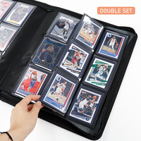 Carpeta Personalizada Negra de 9 Bolsillos de Cuero PU de 396x340mm con Encuadernación Térmica Premium para Tarjetas Coleccionables Unicorn Game Plus TLB-003