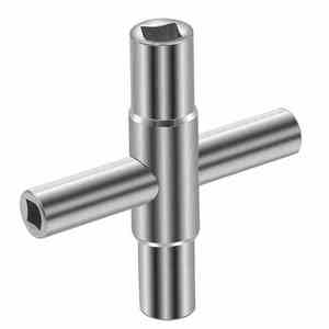 Mini clé universelle multifonction 4-en-1 en acier au chrome-vanadium pour robinet, clé carrée, outil <span class=keywords><strong>de</strong></span> plomberie DIY OEM pour salle <span class=keywords><strong>de</strong></span> bain, gaz rapide - Product Image 1