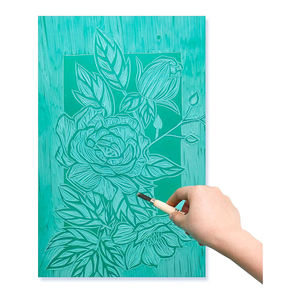 Kit de fabrication de timbres de sculpture ensemble de blocs de linoléum de timbres en caoutchouc <span class=keywords><strong>bricolage</strong></span> avec outils de coupe de <span class=keywords><strong>lino</strong></span> pour la gravure - Product Image 6