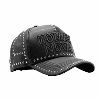 Op maat gemaakte vintage baseballcap van geperforeerd leer met studs, 6 panelen, verstelbaar, designer snapback, groothandel, lage minimale bestelhoeveelheid