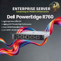 Serveur de gestion de réseau d'entreprise universel et évolutif DEL PowerEdge R760 2U en rack, double processeur