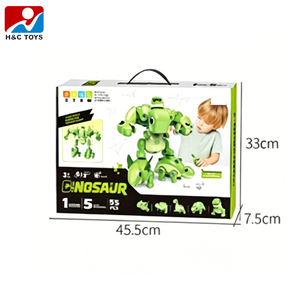 Jouets transformables en forme de <span class=keywords><strong>dragon</strong></span> pour bébé, <span class=keywords><strong>robot</strong></span> composite dinosaure 5 en 1 à assembler avec tournevis, jouets d'assemblage DIY, jouets éducatifs - Product Image 5