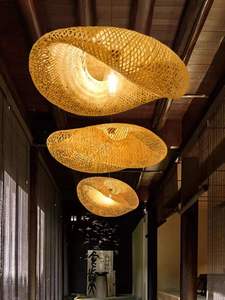 <span class=keywords><strong>Chambre</strong></span> <span class=keywords><strong>d</strong></span>'hôtes japonaise Lampe <span class=keywords><strong>d</strong></span>'art en bambou Restaurant créatif Salon de thé Hot Pot Shop Wabi-Sabi Style éclairage en bambou fait à la main - Product Image 5