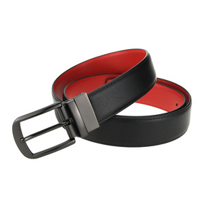 Hochwertiger Neuer Herren-Gürtel mit Drehverschluss aus Echtem Leder, Mattschwarz, Beidseitig Tragbar, Casual-Stil - Product Image 6