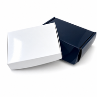 Boîte d'expédition pliante en carton noir personnalisée avec fermeture autocollante pour emballage de cosmétiques, soins de la peau, beauté, e-commerce