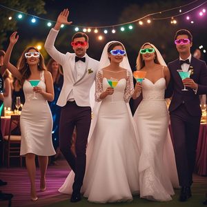 Accessoires lumineux pour adultes, cosplay, Halloween, fournitures de fête néon qui brillent dans le noir, lunettes de soleil à LED colorées en plastique - Product Image 6