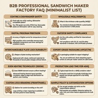 Sandwichera Compacta 3 en 1 con Placa para Waffles, 5 Programas, Temporizador Digital, 3 Superficies de Cerámica Antiadherentes, Almacenamiento Vertical, Alarma Sonora