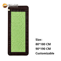 Jiwan Lejia Vente en gros de tapis chauffant en jade vert naturel personnalisé, tapis de massage thermique en pierre pour soulager la douleur