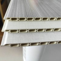 Panneaux WPC intégrés en fibre de bois de 400mm 600mm Panneau de plafond WPC 9mm
