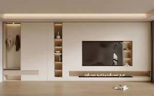 Meuble TV en bois élégant et durable avec un design moderne pour le salon et l'hôtel Fonctionnalité LED incluse - Product Image 5