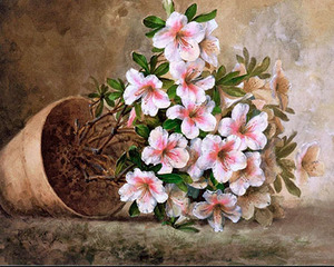 factory Custom Picture Design Abstract Full Drill 5D Diy dumped flower pot Diamond Painting