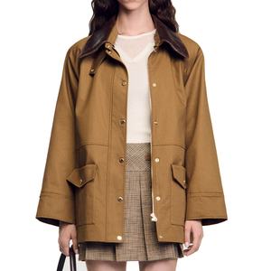 Blouson Moto Femme Haut de Gamme Imperméable Réversible Écologique Hiver Automne Rétro Vintage Tendance en Nylon/Coton - Product Image 2