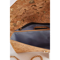 Dompet Tas Tangan Kulit Asli untuk Wanita, Dompet Amplop Garpu Kulit Asli Ramah Lingkungan, Tas Tangan Rantai untuk Wanita