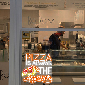 Letrero de Neón LED Personalizado PIZZA, Luz de Neón con Control Remoto, Material de Silicona Impermeable para el Hogar, Taxi, Publicidad de Automóviles - Product Image 4