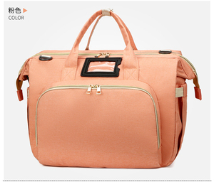 Sac <span class=keywords><strong>pliable</strong></span> pour couches de bébé, portable, nouveau style, sac de voyage multifonctionnel décontracté avec lit de bébé, fourre-tout à couches de grande capacité, nouvelle collection - Product Image 5