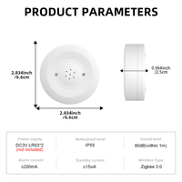 Détecteur de fuite d'eau intelligent Tuya Zigbee 3.0 avec alarme sonore forte de 80 dB