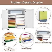 Vente en gros d'usine Table de machines Cricut compatible avec chariot artisanal avec table Cricut Machine Cricut avec armoire de rangement