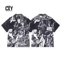 CXY Vente en gros Chemises décontractées pour hommes et femmes Printemps Imprimé intégral Streetwear pour jeunes Expédition rapide en 15 jours OEM