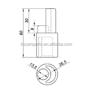 Connecteur d'extrémité de rideau, Systèmes de tension de rideaux, Connecteur axe-roue en laiton et cuivre, Composants de remorque - Product Image 2