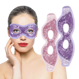Masque oculaire en gel rafraîchissant avec trous pour les yeux, compresses froides pour les poches et les gonflements, compresse chaude et froide réutilisable, gel pack chaud et froid - Product Image 1