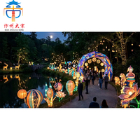 Lanternes en soie sur mesure, de grande taille, pour animaux de ferme, pour la décoration lumineuse de Noël et des fêtes annuelles.