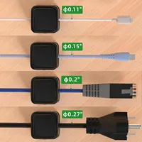 Soporte de Plástico Desmontable para Cables - Organizador de Cables Ajustable, Portátil y Duradero para Escritorio y Mesa