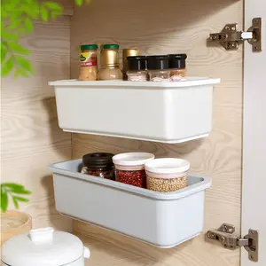 Kitchen Accessories Storage Plastic Wall Cabinet Drawer Organizer Refrigerator Gap Storage Box Wall mounted storage box
