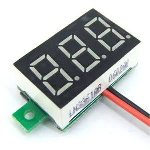 Panel Voltmeter Digital LED, komponen elektronik pengukur tegangan 0.36 inci <span class=keywords><strong>3</strong></span> Digit DC 4.7 ~ 30V - Product Image 4