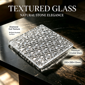 Cloisons <span class=keywords><strong>d</strong></span>écoratives modulaires en verre cristal de luxe moderne pour bureau, hôtel, salon - Product Image 1