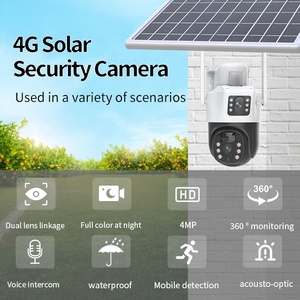 Dual-ống kính thông minh an ninh năng lượng mặt trời điện ngoài trời không dây Wifi <span class=keywords><strong>ip</strong></span> <span class=keywords><strong>camera</strong></span> Mạng CCTV panel năng lượng mặt trời PTZ <span class=keywords><strong>camera</strong></span> - Product Image 3