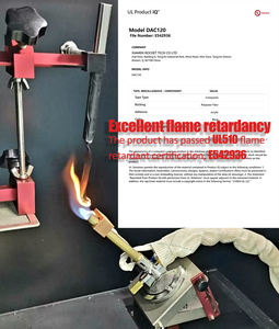 Pita Kain Asetat Tahan Panas Suhu Tinggi UL510, Anti Api, Isolasi Pipa, Hitam, Gulungan Pita Pengikat Kabel - Product Image 2