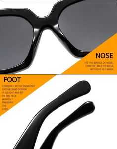 Nouvelles lunettes de soleil carrées de style rétro classique nuances surdimensionnées en plastique dégradé en rouge <span class=keywords><strong>bleu</strong></span> <span class=keywords><strong>gris</strong></span> avec cadres de style soleil - Product Image 3