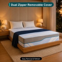 Matelas en mousse à mémoire de forme et ressorts Bonnell 25 cm 90x190 135x190 150x200 Tailles UK Logo personnalisé OEM