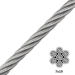 7X19 6X19+IWS AISI 304 ステンレス鋼ワイヤーロープスリング 高張力エンドレス - Product Image 1