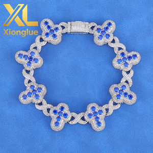 Cross-border European American Hip Hop Jewelry Cross Light Luxury High-end Zircon Men's <b>Bracelet</b> - Product Image 2