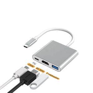 Adattatore Justlink 3 in 1 USB3.1 TYPE-C a USB3.0 HDMI 4K30Hz PD100W Hub Multiporta per Laptop HDTV con Uscita Risoluzione 4K - Product Image 1