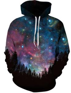 Felpe con Cappuccio Unisex Personalizzate Serie Via Lattea, Stampa 3D Spaziale, Casual, per Uomo e Donna - Product Image 2