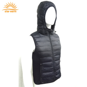 Customized Unisex Lightweight 5V 12V <b>USB</b>-C or Type-C <b>Heated</b> Vest with Detachable Hood - Product Image 3