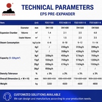 Fully Automatic Continuous EPS Pre-Expander Machine High Precision Uniform Bead Foaming Energy Saving PLC Touch Screen Control