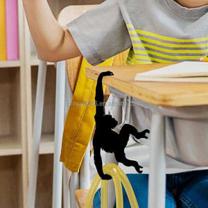 Scimmia in metallo nero porta Banana borsa a forma di scimmia con gancio e portachiavi decorazione per la casa mensola regalo arredamento <span class=keywords><strong>Albert</strong></span> the scimpanzé - Product Image 3