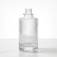Bouteille diffuseur à roseaux en verre transparent haut de gamme, vide, pour huiles parfumées d'intérieur, idéale pour la décoration du salon (vente en gros)