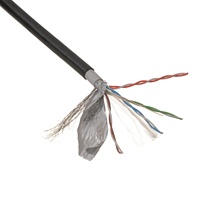 Kabel Ethernet Outdoor SFTP UTP CAT6 Solid 8-Conductor Double PE Jacket Tahan Air Dapat Disesuaikan 23AWG Tembaga Murni 305m