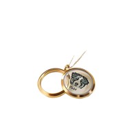 Pendentif quantique énergétique classique personnalisé double face en acier inoxydable plaqué or 18 carats, motif douze constellations, forme lettre tendance