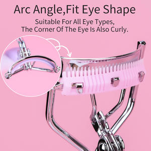 Nuevo Rizador de Pestañas Rosa Personalizado de Larga Duración con Almohadilla de Silicona y Peine - Product Image 4