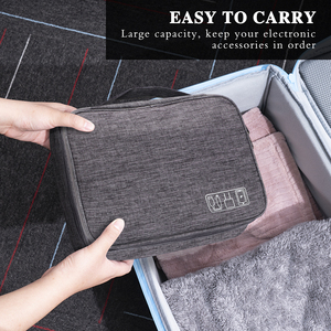 Elettronica Travel Organizer accessori elettronici a doppio strato custodia per caricabatterie, telefono, auricolare - Product Image 6