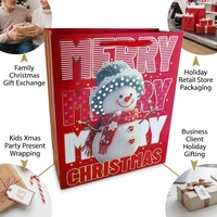 CS46 Ventes au comptant Sac de papier de Noël personnalisé de qualité supérieure à impression offset pour cadeau en stock