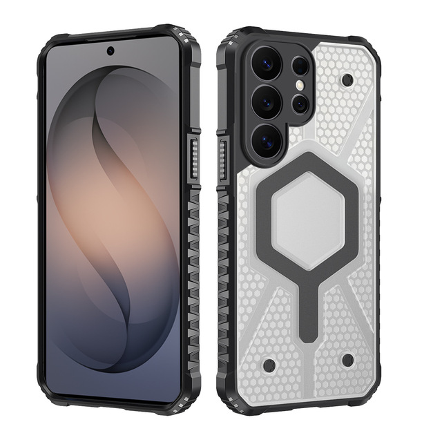For S26 Ultra-proof Case for 4th-Generation Phone A57 Drop-Resistant Magnetic Case Two-in-one Soft-edge Hard Back Acrylic