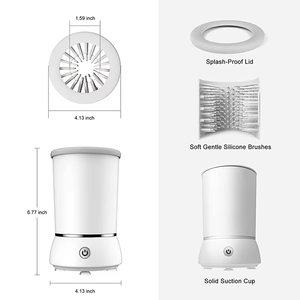 Limpiador inteligente automático de pies para mascotas, Control de un botón con lavadora de engranajes suaves, recarga de pata de perro, taza limpiadora de patas de silicona para perros y Mascotas - Product Image 2